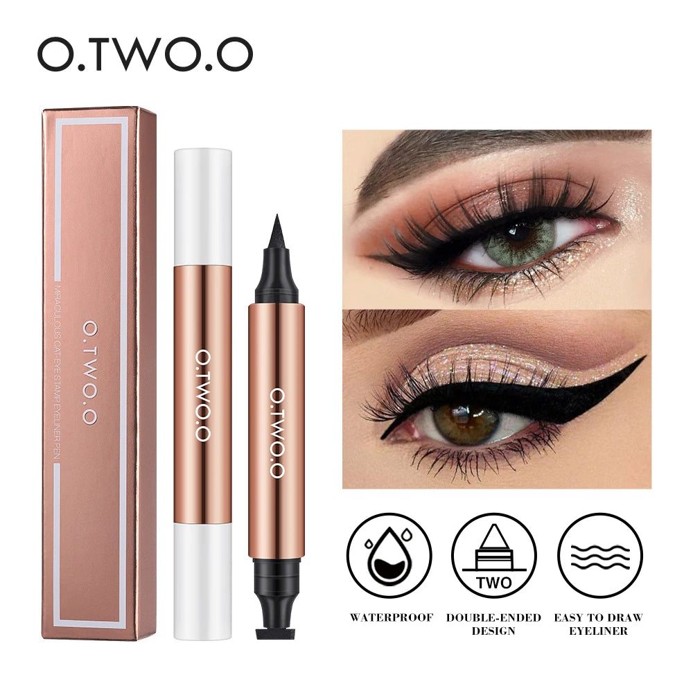 O.TWO.O Eyeliner Stamp Black Liquid Eyeliner Pen Waterproof Fast Dry