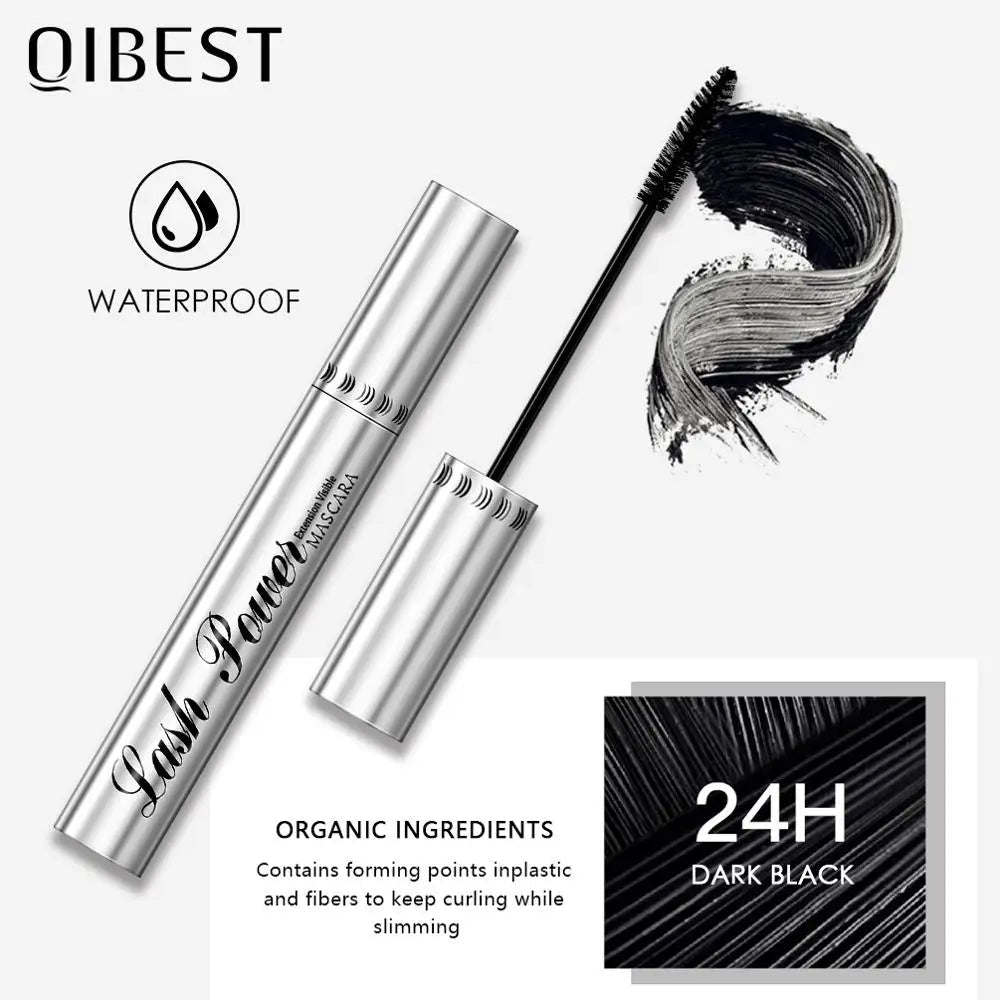 QIBEST Mascara Neagră pentru Gene Mascara 4D Gene Mătăsoase pentru Alungire