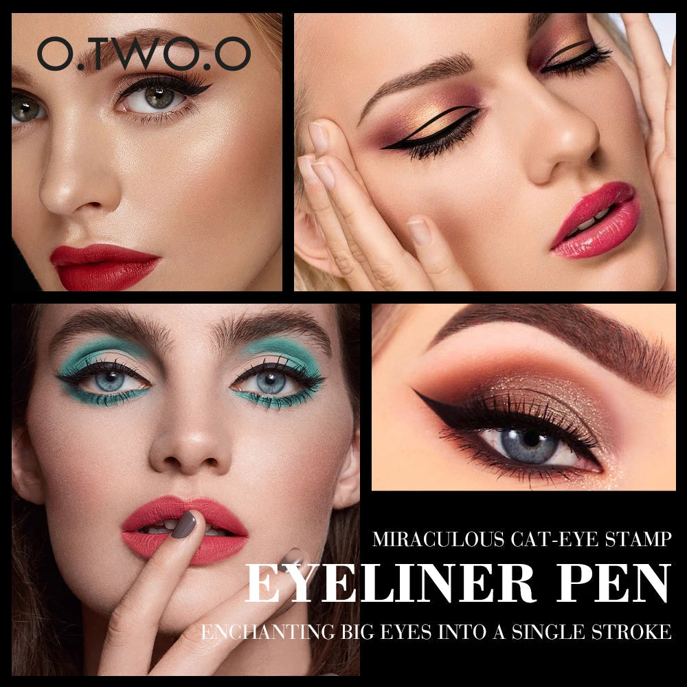 O.TWO.O Eyeliner Stamp Black Liquid Eyeliner Pen Waterproof Fast Dry