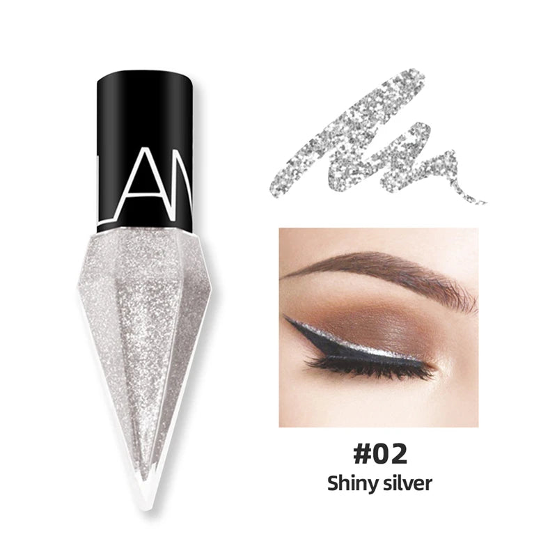 New Professional Shiny Eye Liners Cosmetics for Women Pigment Silver