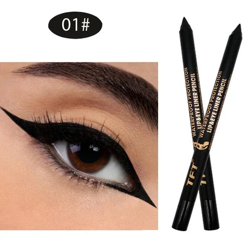 Waterproof Eyeliner Long Lasting Pencil Colourful Pigment Blue Black