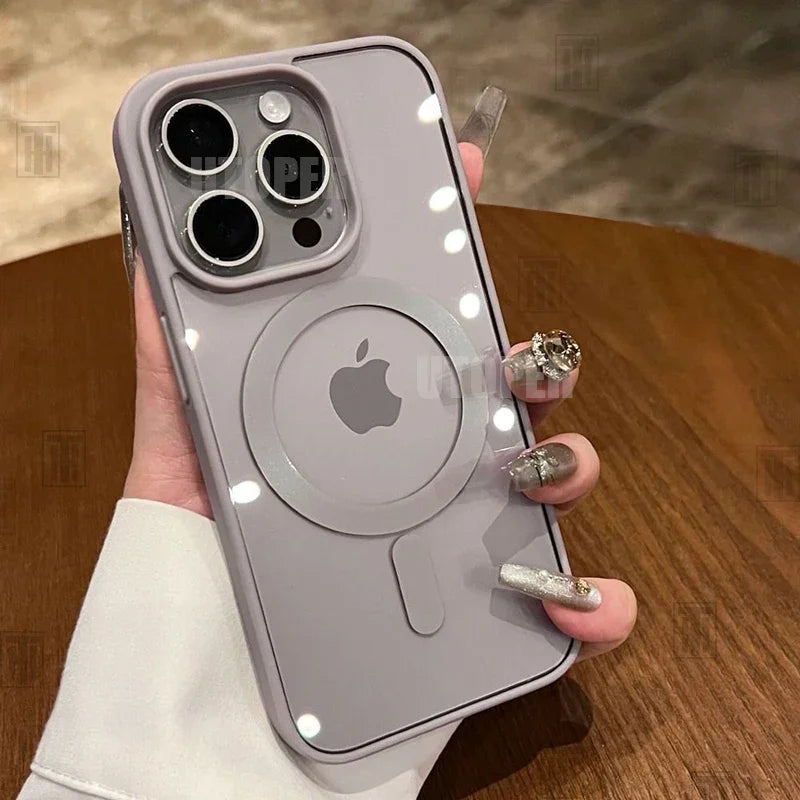 Pink Transparent Acrylic Case for iPhone 17 Air 16 15 14 13 12 11 Pro